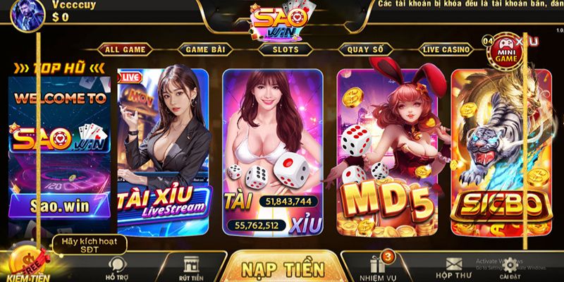 Ưu điểm của nhà cái Saowin - Uy tín , chất lượng 2 Đa dạng trò chơi cá cược hấp dẫn